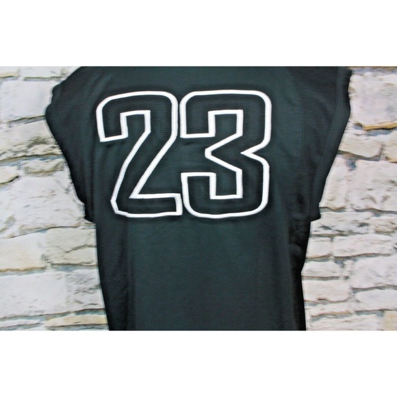 NIKE MICHAEL JORDAN 23 Basketball Jersey Embroidered Letters Black Sleeveless L - Picture 2 of 12